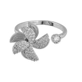 Windy Spinner Crystal Ring